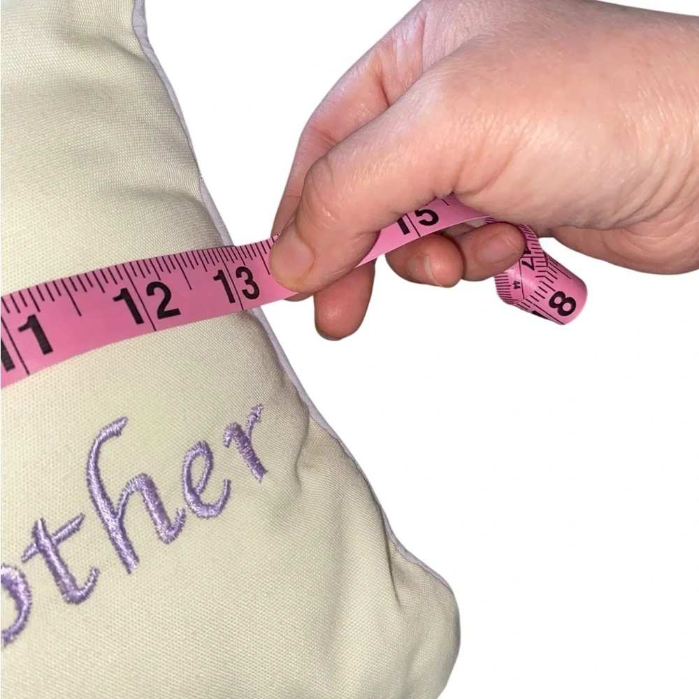 Vintage Embroidered White Purple Pillow When A child Is Born So Is a Grandmother